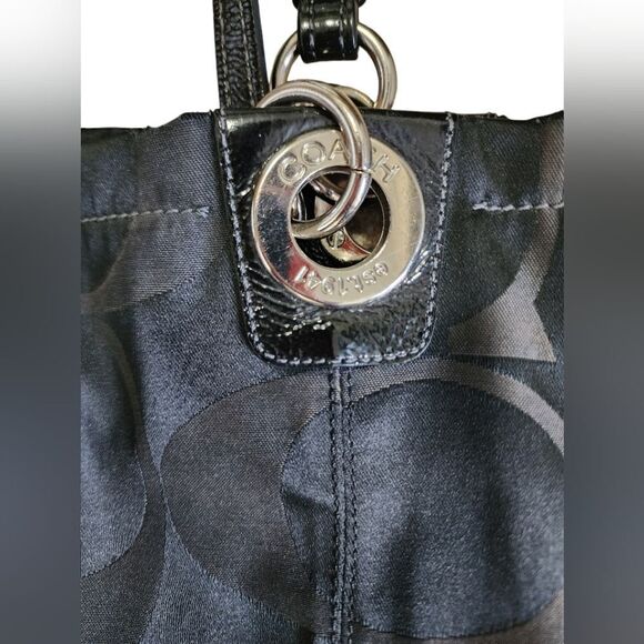 COACH Black Signature Tote Bag - Picture 5 of 8
